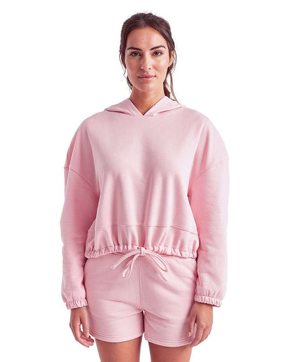 TriDri Women's Cropped Maria Hooded Sweatshirt TD085 #colormdl_Light Pink