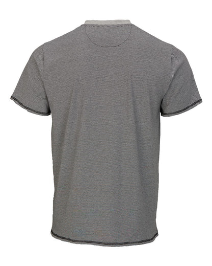 Boxercraft Men's Striped V-Notch T-Shirt BM2401 #color_Black/ White