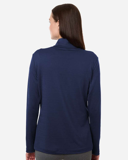 Adidas Women's Textured Stripe Quarter-Zip Pullover A709 #colormdl_Dark Blue