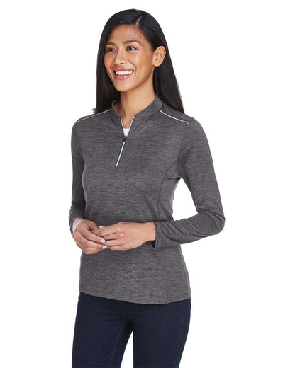 CORE365 Women's Kinetic Performance Quarter-Zip Pullover CE401W #colormdl_Carbon/ Black