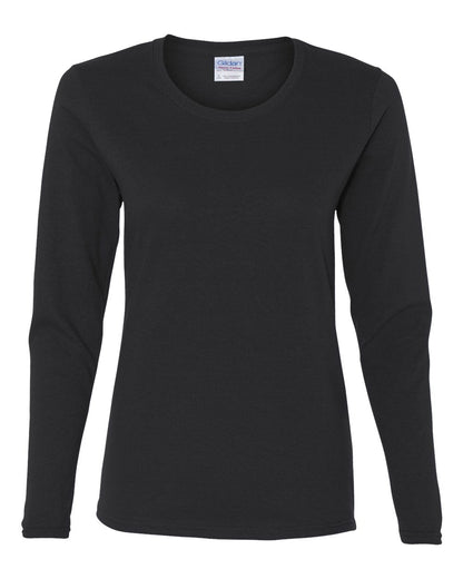 Gildan Women’s Heavy Cotton™ Long Sleeve T-Shirt 5400L #color_Black
