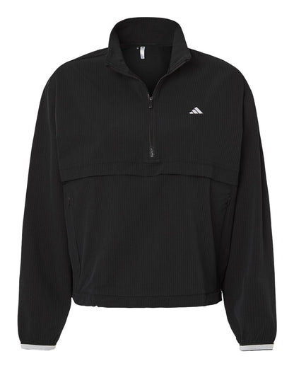 Adidas Women's Go-To Quarter-Zip Jacket A1012 #color_Black