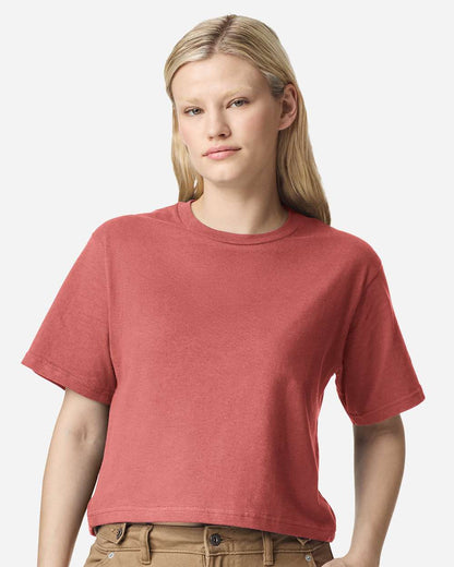 American Apparel Women's Fine Jersey Boxy Tee 102 #colormdl_Canyon