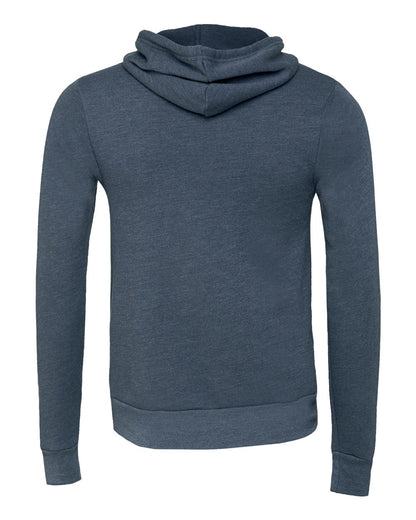 BELLA + CANVAS Unisex Sponge Fleece Hoodie Sweatshirt 3719 #color_Heather Navy