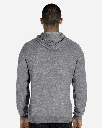 JERZEES Unisex Snow Heather French Terry Raglan Hooded Sweatshirt 90MR #colormdl_Charcoal