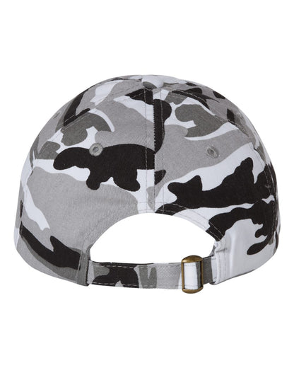 Valucap Bio-Washed Classic Dad Hat VC300A #color_Grey Camo