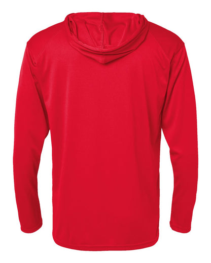 Badger B-Core Hooded Long Sleeve T-Shirt 4105 #color_Red