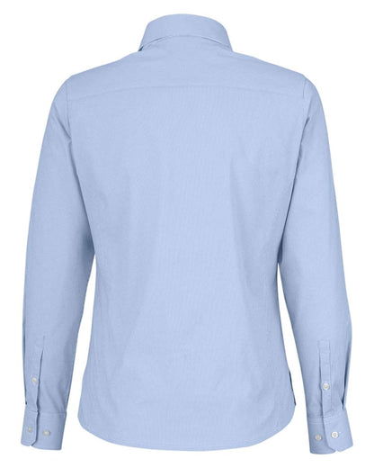 Devon & Jones Women's CrownLux Performance® Microstripe Dress Shirt DG537W #color_French Blue/ White