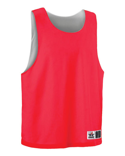 Alleson Athletic Lacrosse Reversible Pinnie LP001A #color_Hot Coral/ White