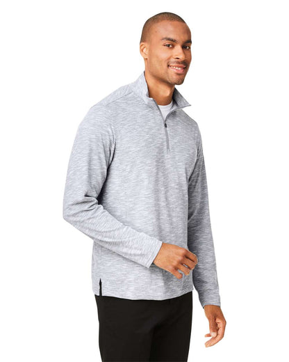North End Men's Eclipse Jacquard Quarter-Zip Pullover NE415 #colormdl_Platinum Heather