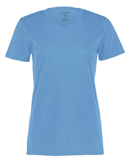 Holloway Women's Momentum V-Neck T-Shirt 222820 #color_Columbia Blue