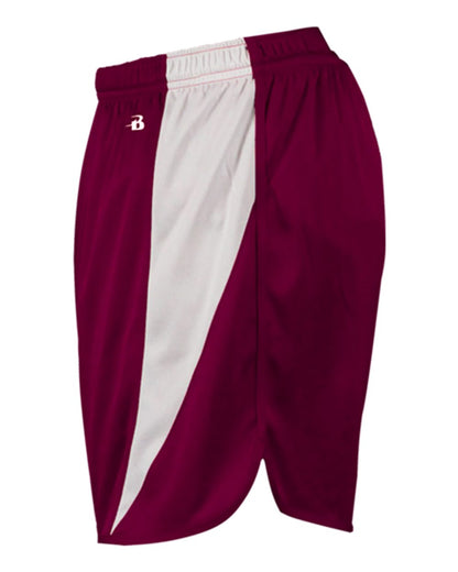 Alleson Athletic Youth Stride Shorts 2273 #color_Maroon/ White