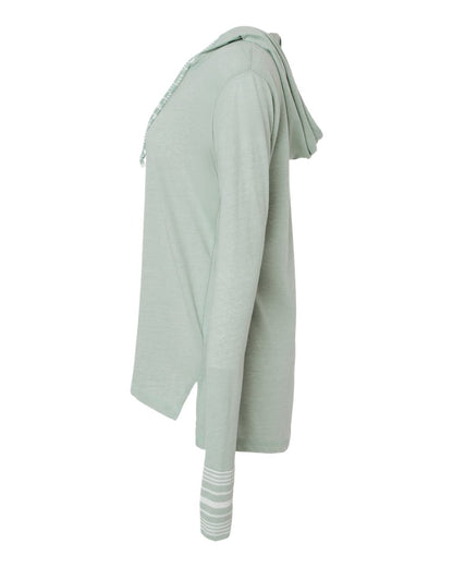MV Sport Women's Heathered Jersey Hooded Tunic W19439 #color_Greenstone