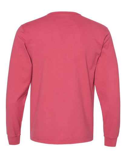 Champion Garment-Dyed Long Sleeve T-Shirt CD200 #color_Crimson