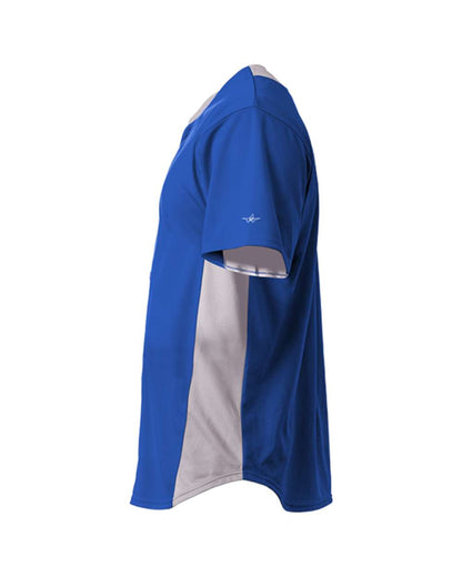 Alleson Athletic Crush Full Button Baseball Jersey 566BFJ #color_Royal/ Grey