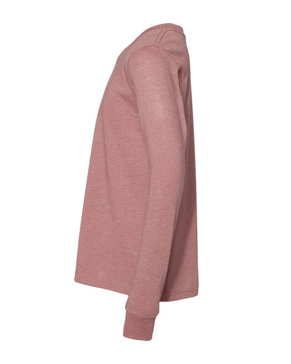 BELLA + CANVAS Heather CVC Long Sleeve Tee 3501CVC #color_Heather Mauve