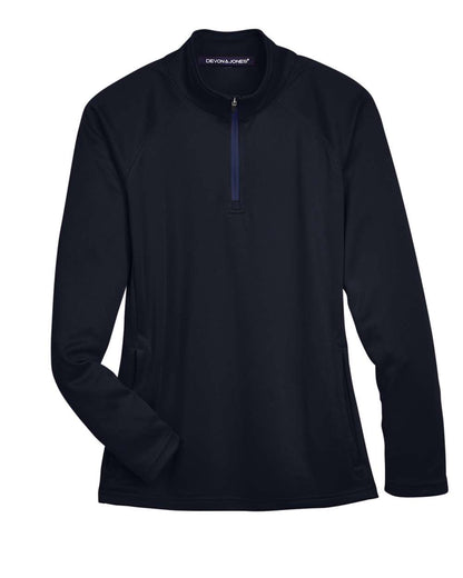 Devon & Jones Women's Stretch Tech-Shell® Compass Quarter-Zip Pullover DG440W #color_Navy