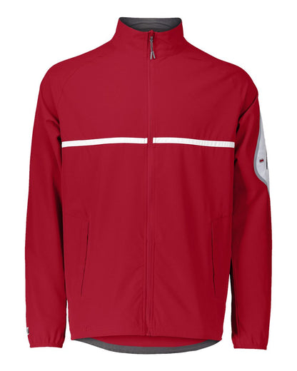 Holloway Unisex Weld Jacket 229543 #color_Scarlet/ White