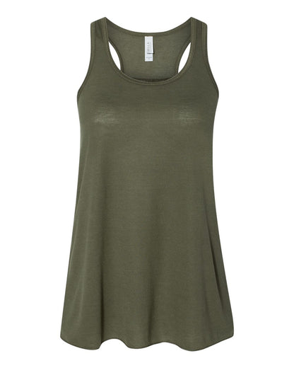 BELLA + CANVAS Women's Flowy Racerback Tank 8800 #color_Military Green