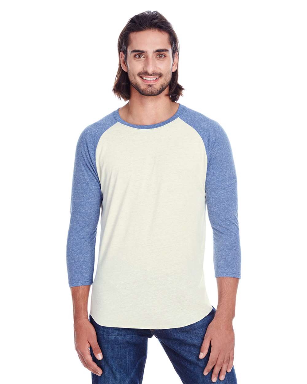 #colormdl_Cream/ Navy Triblend
