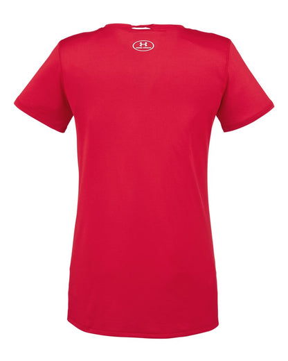 Under Armour Women's Locker 2.0 T-Shirt 1305510 #color_Red/ Metallic Silver