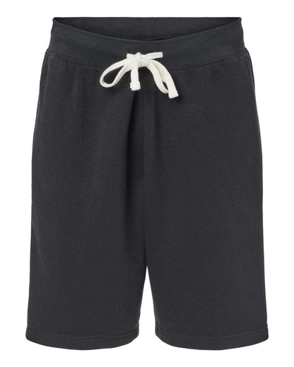 J. America Unisex Triblend Fleece Shorts 8855 #color_Black Solid