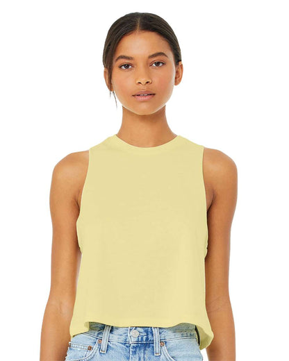 BELLA + CANVAS Women's Racerback Crop Tank 6682 #colormdl_Heather French Vanilla