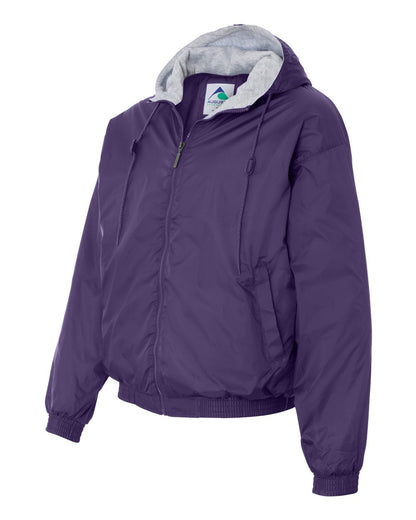 Augusta Sportswear Fleece Lined Hooded Jacket 3280 #color_Purple