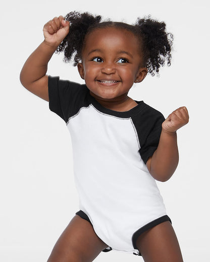 Rabbit Skins Infant Baseball Fine Jersey Bodysuit 4430 Rabbit Skins Infant Baseball Fine Jersey Bodysuit 4430