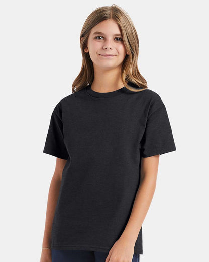 Hanes Authentic Youth T-Shirt 5450 #colormdl_Charcoal Heather