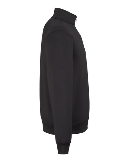 Fairway & Greene Men's Caves Tech Quarter-Zip Pullover C11512 #color_Black/ Dark Shadow Grey Heather