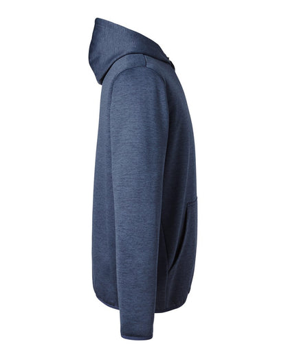 HUK Men's Coldfront+ Performance Hooded Sweatshirt H130093 #color_Naval Academy Heather