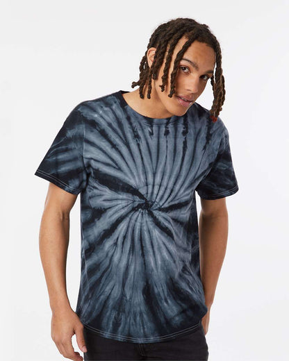 Dyenomite Cyclone Pinwheel Tie-Dyed T-Shirt 200CY #colormdl_Black