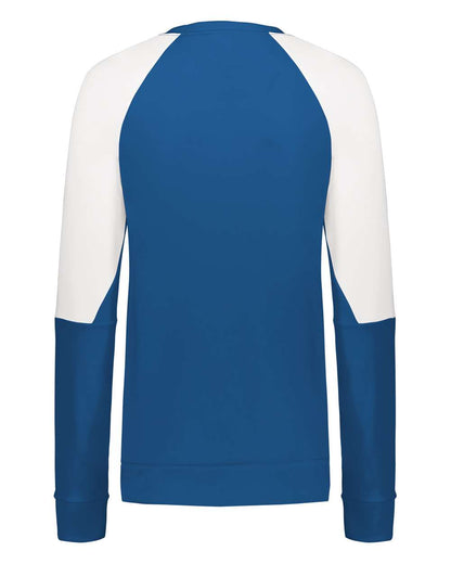 Holloway Women's Momentum Team Crewneck Sweatshirt 223725 #color_Royal/ White