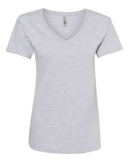 Next Level Women’s Cotton V-Neck T-Shirt 3940 #color_Heather Grey