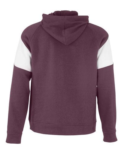 Holloway Unisex Athletic Fleece Prospect Hooded Sweatshirt 229546 #color_Maroon/ White