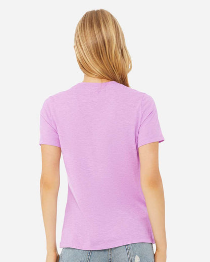 BELLA + CANVAS Women’s Relaxed Fit Heather CVC Tee 6400CVC #colormdl_Heather Prism Lilac