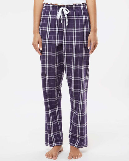 Boxercraft Women's Haley Flannel Pants BW6620 #colormdl_Purple/ White