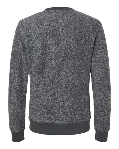 J. America Unisex Aspen Fleece Crewneck Sweatshirt 8712 #color_Charcoal Speck