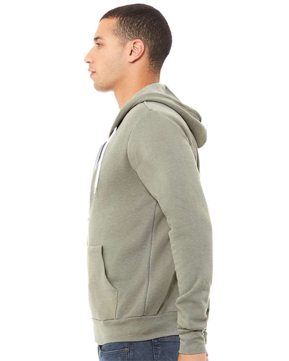 BELLA + CANVAS Sponge Fleece Full-Zip Hoodie 3739 #colormdl_Heather Stone