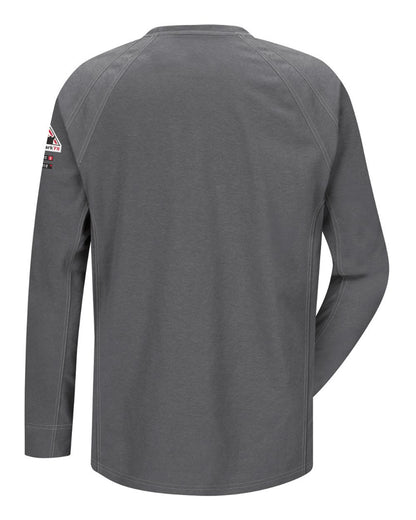 Bulwark Men's Tall Flame Resistant Long Sleeve Shirt QT32T #color_Charcoal