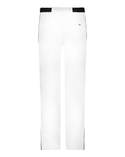 Alleson Athletic Men's Baseball Pants With Braid 605WLB #color_White/ Purple