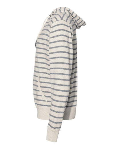 Independent Trading Co. Midweight French Terry Hooded Sweatshirt PRM90HT #color_Oatmeal Heather/ Salt &amp; Pepper Stripe