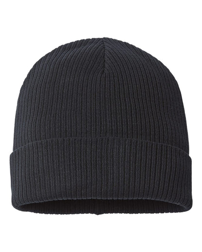 Atlantis Headwear Sustainable Cuffed Beanie NELSON #color_Black