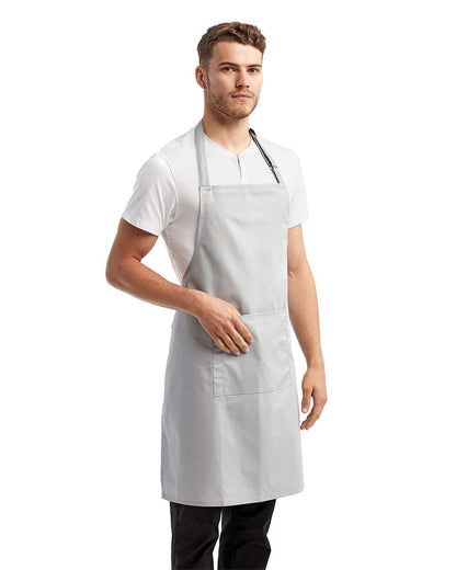 Artisan Collection by Reprime Recycled Pocket Bib Apron RP154 #colormdl_Silver