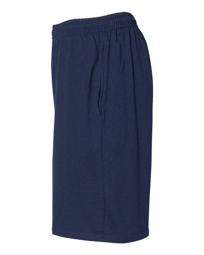Russell Athletic Men's Cotton Classic Jersey Shorts with Pockets 25843M #color_Navy