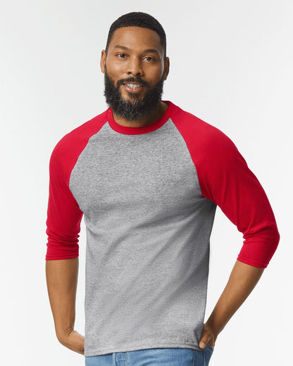 Gildan Unisex Heavy Cotton™ Raglan Three-Quarter Sleeve T-Shirt 5700 Gildan Unisex Heavy Cotton™ Raglan Three-Quarter Sleeve T-Shirt 5700