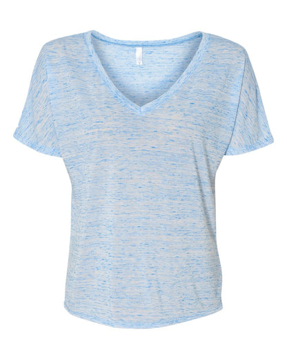 BELLA + CANVAS Women’s Slouchy V-Neck Tee 8815 #color_Blue Marble