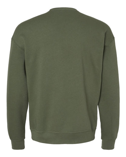 BELLA + CANVAS Unisex Sponge Fleece Drop Shoulder Crewneck Sweatshirt 3945 #color_Military Green