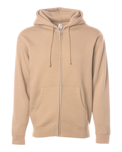 Independent Trading Co. Heavyweight Full-Zip Hooded Sweatshirt IND4000Z #color_Sandstone